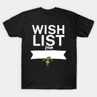 Wish list from T-Shirt